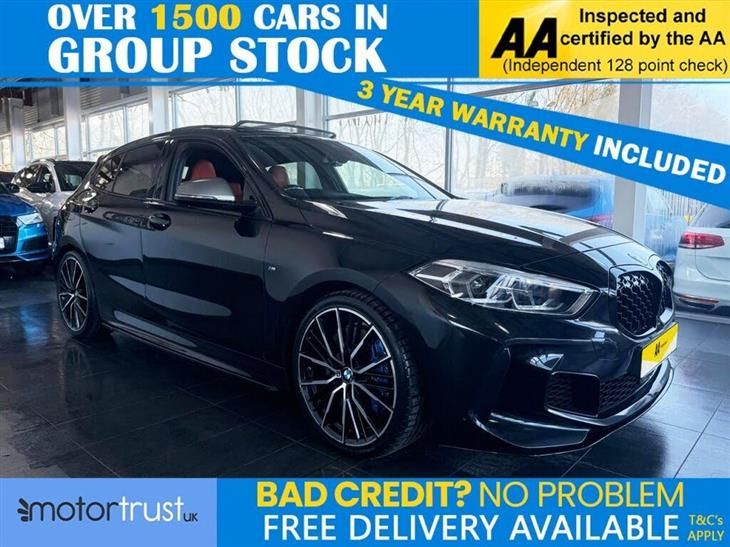 BMW M135i BMW 1 Series PAN ROOF! H/K AUDIO! F/S/H! 4X NEW TYRES! 2.0 M135i Hatchback 5dr Petrol Auto xDrive Euro 6 (s/s) (306 ps) PAN ROOF — миниатюра 1