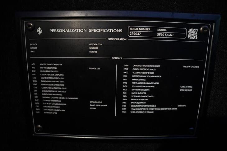 Ferrari SF90 Ferrari SF90 4.0T V8 7.9kWh Convertible 2dr Petrol Plug-in Hybrid F1 DCT 4WD Euro 6 (s/s) (986 ps) — миниатюра 3