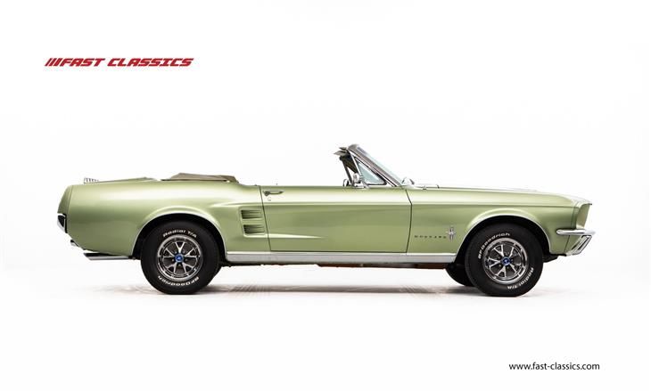 FORD MUSTANG CONVERTIBLE // 1967 FACTORY 4-SPEED MANUAL // LIME GOLD METALLIC // HUGE HISTORY FILE