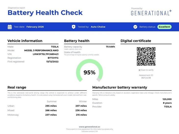 Tesla Model 3 Tesla Model 3 (Dual Motor) Performance Saloon 4dr Electric Auto 4WDE (Performance Upgrade) (449 bhp) — миниатюра 2